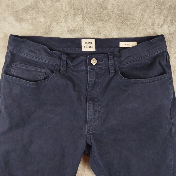 Flint and Tinder Slim Fit Pant Huckberry Men Size 32x30 Chino Khaki Black Preppy - Picture 6 of 14